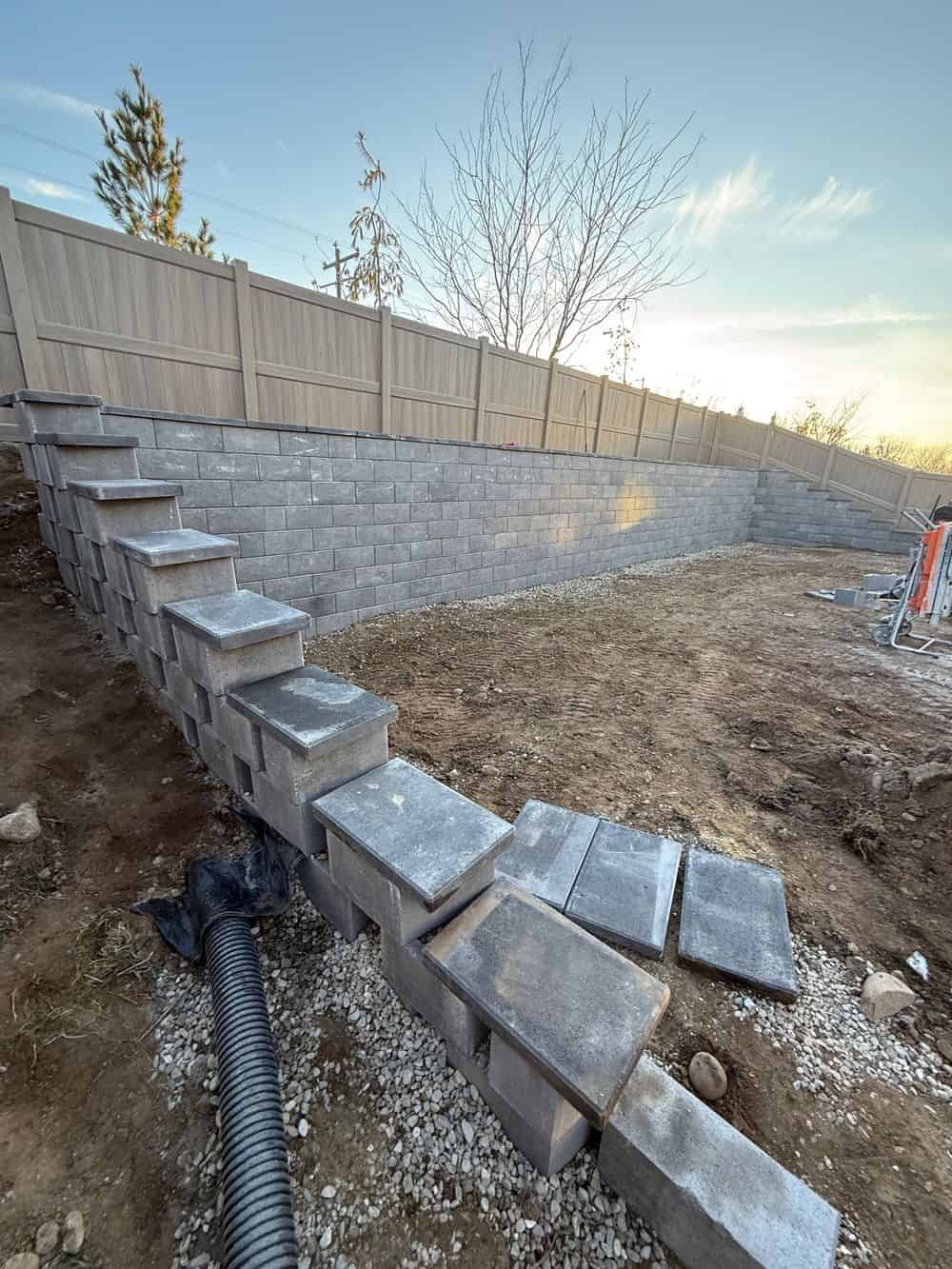 Retaining Wall Construction image
